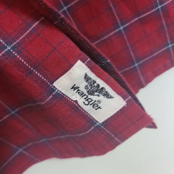 Wrangler  Flex For Comfort Men's Red Plaid Long Sleeve Button Down Shirt  2XL - Picture 11 of 12